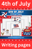 4th of July Writing and Handwriting Pages