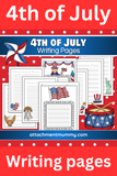 4th of July Writing and Handwriting Pages