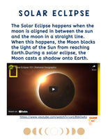 Eclipse Unit Study - featuring Solar Eclipse and Lunar Eclipse