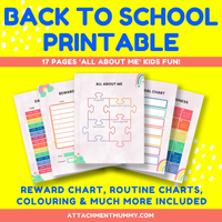 Rainbow All About Me Back to School Pack A4 version