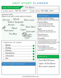 Homeschool Unit Study Planner Kit