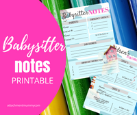 Babysitter Notes