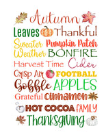 Fall Word Art printable